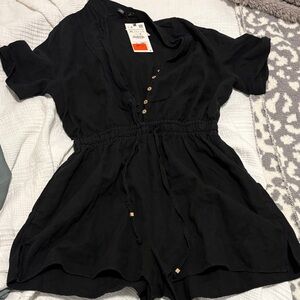 Zara womens Button-Up romper